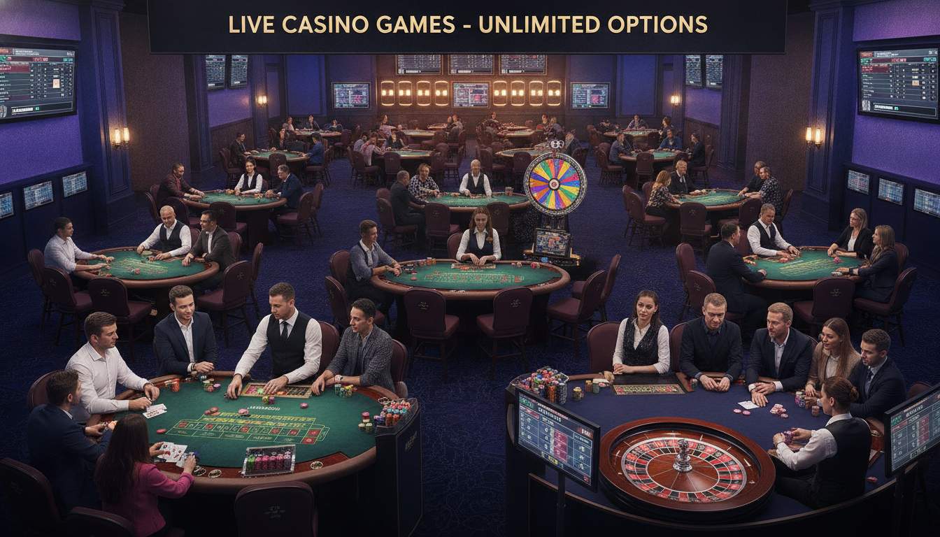 Variety of live casino games