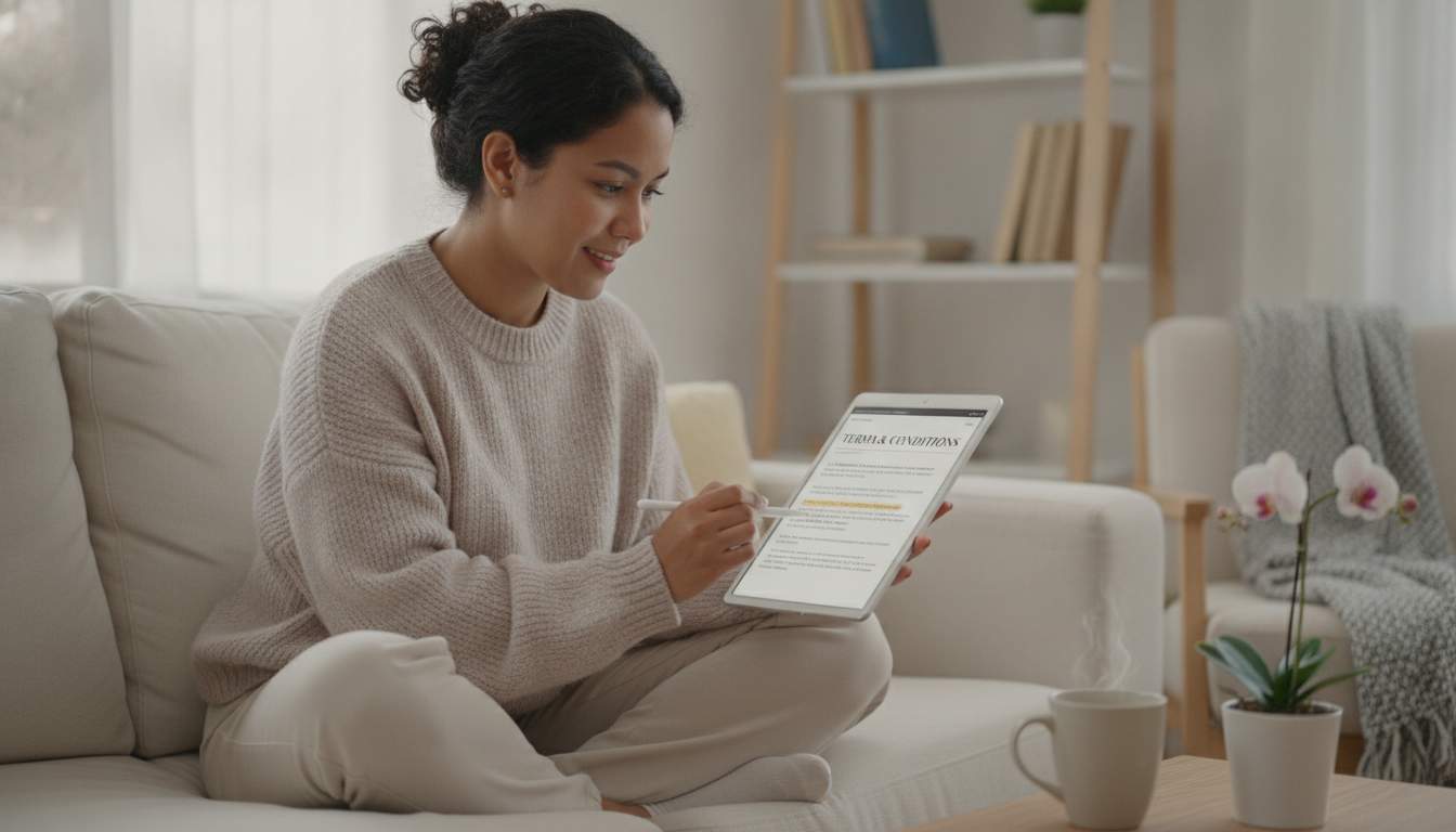 Terms and conditions document